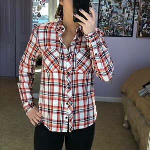 Plaid button down shirt
